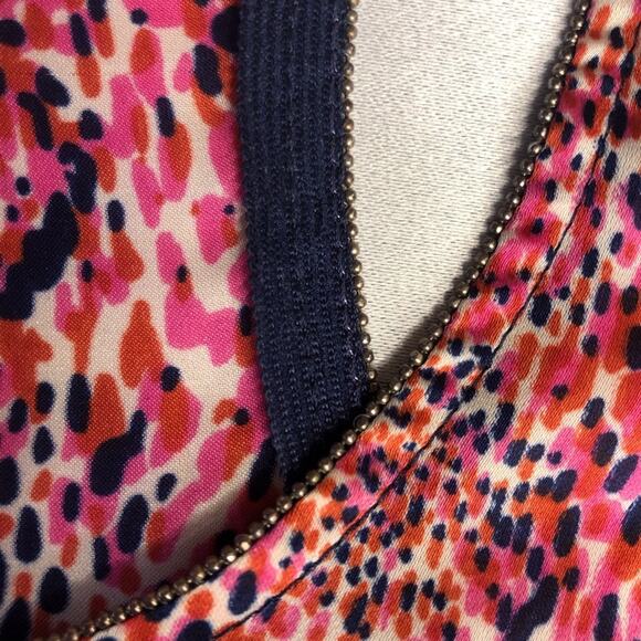 Collective Concepts Pink Navy Watercolor Racerback Tank Top - Picture 4 of 16